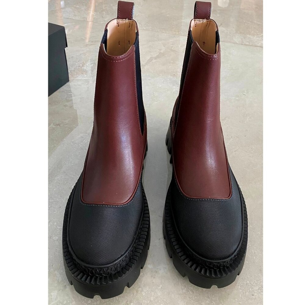 COACH Jayla Leather Ankle Bootie in Walnut Brown NEW IN BOX! 7 Boot Boots - Picture 4 of 13